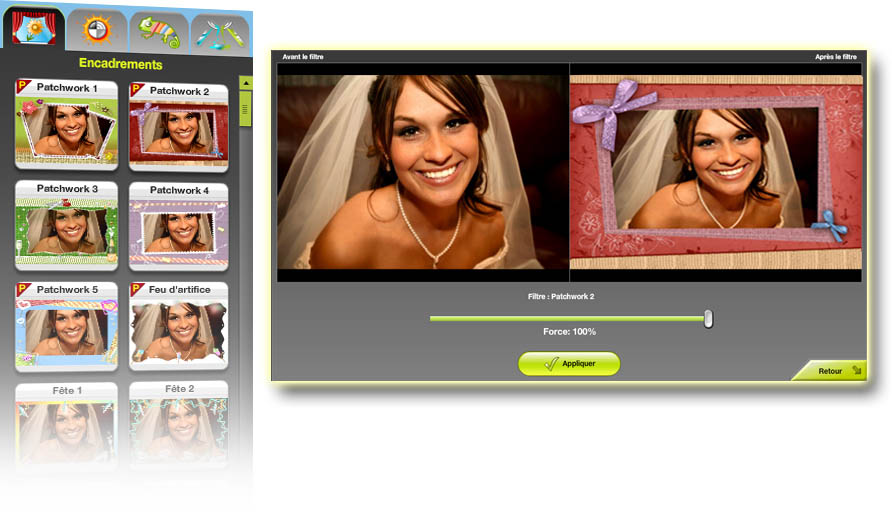 写真にフレーム付けましょう！